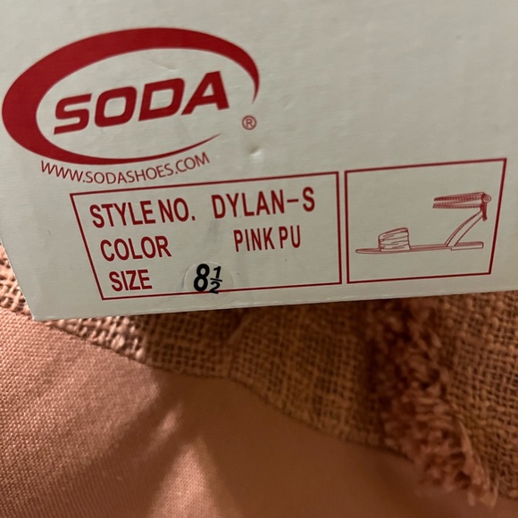 Cute stylish wrap around sandals in a light pink /blush color - Picture 2 of 3